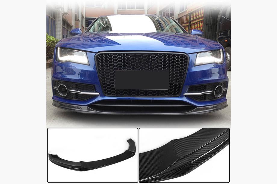 Audi A7 2010-2018 Prelungire Bara Fata Lip V2 (pentru S-Line 2010-2014, Carbon) Image