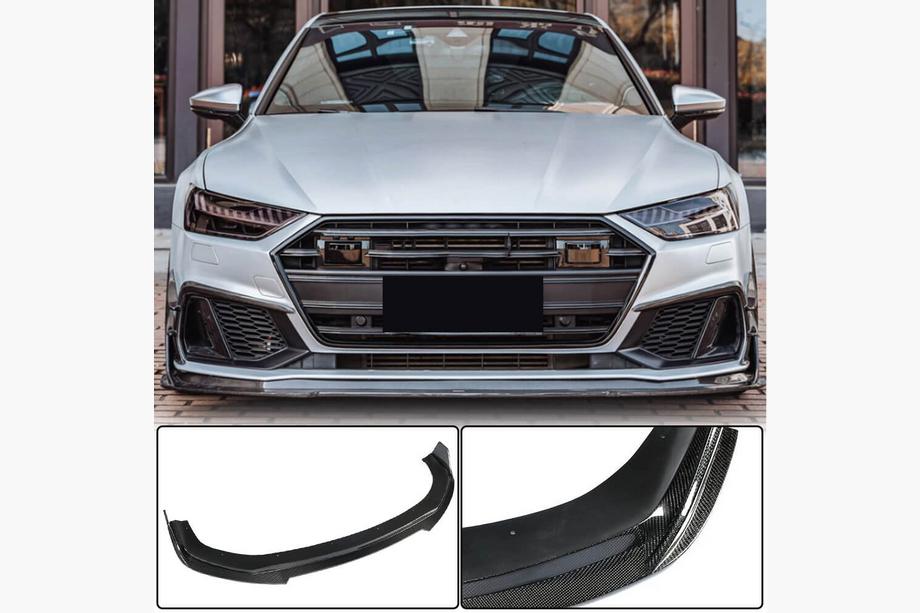 Audi A7 2018- Lip bara fata (pentru S-Line 2018-2022, Carbon) Foto 1