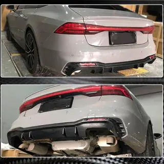 Difuzor bara spate (pentru S-Line 2018-2022, Carbon) Audi A7 2018- foto 4