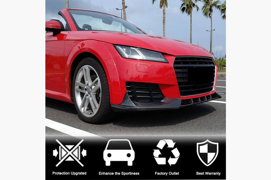 Audi TT 2014-2023 Prelungire bara fata Lip V2 (pentru Base, 2014-2019, Carbon) Foto 3