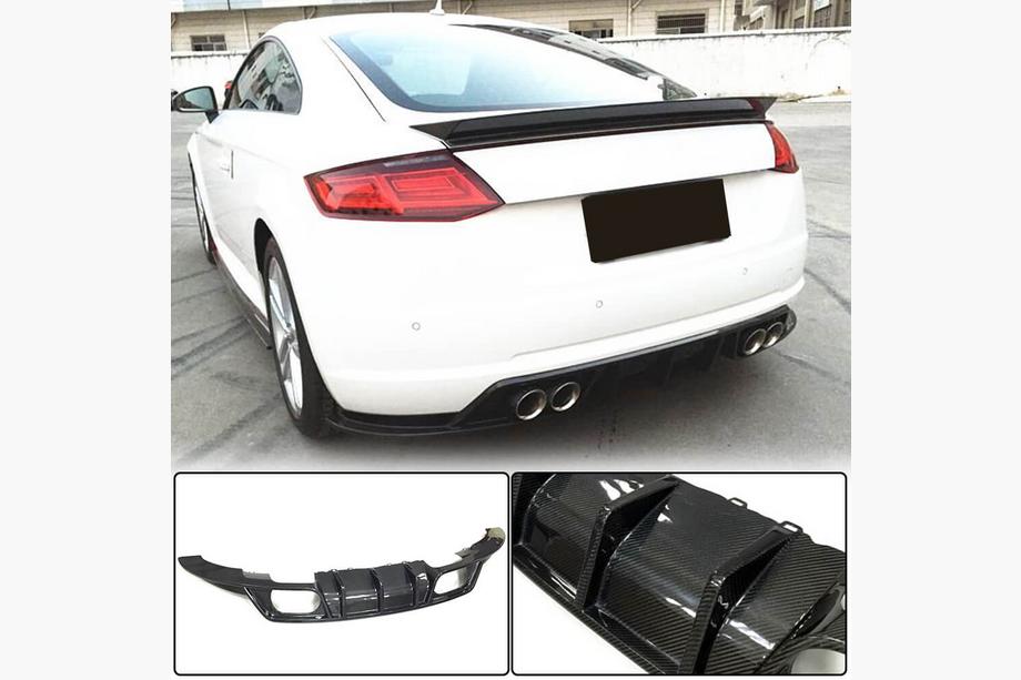 Audi TT 2014-2023 Difuzor bara spate (pentru Base, 2014-2019, Carbon) Image