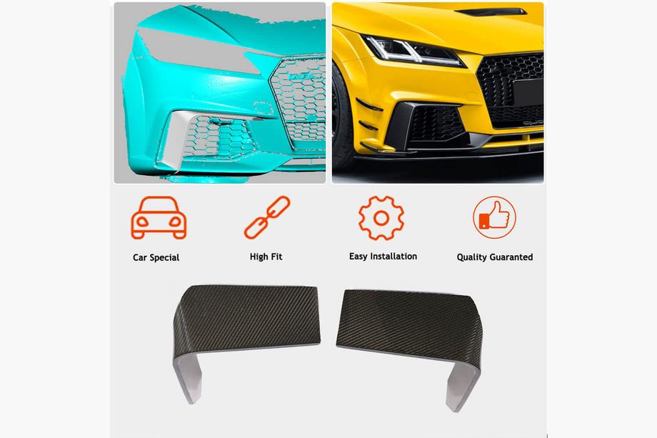 Audi TT 2014-2023 Capace pentru proiectoare ceata (pentru RS, 2016-2019, Carbon) Foto 2