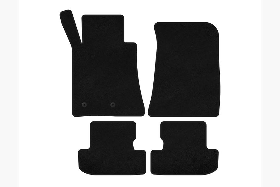 Ford Mustang 2015-2023 Covorase textile Premium (Coupe, Negru) Image