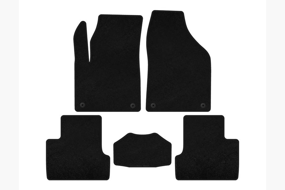 Jeep Cherokee KL 2013- Covorase textile Premium (2018+, Negru) Image