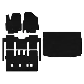 Covorase textile Premium (interior complet, 8 locuri, Negru) foto 1