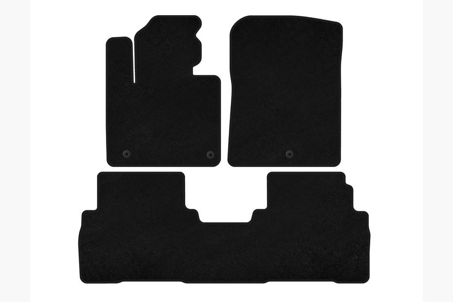 Kia Sorento III UM 2014-2020 Covorase Textile Premium (2 Randuri, 7 Locuri, Negru) Foto 1