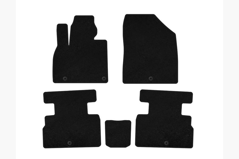 Kia Stonic 2017- Covorase Textile Premium (2 Randuri, 7 Locuri, Negru) Image