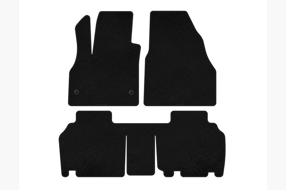 Renault Kangoo 2008–2020 Covorase textile Premium (2 randuri, 5 usi/7 locuri, Negru) Foto 1