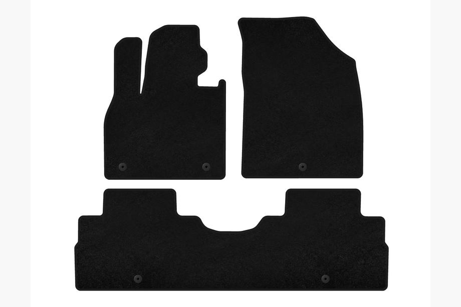 Hyundai Palisade 2018-2025 Covorase textile Classic (2 randuri, 8 locuri, Negru) Image