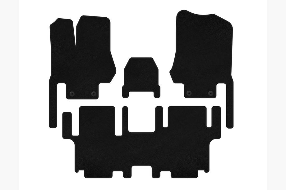 Nissan Quest 2011-2017 Covorase textile Classic (2 randuri, 7 locuri, Negru) Foto 1