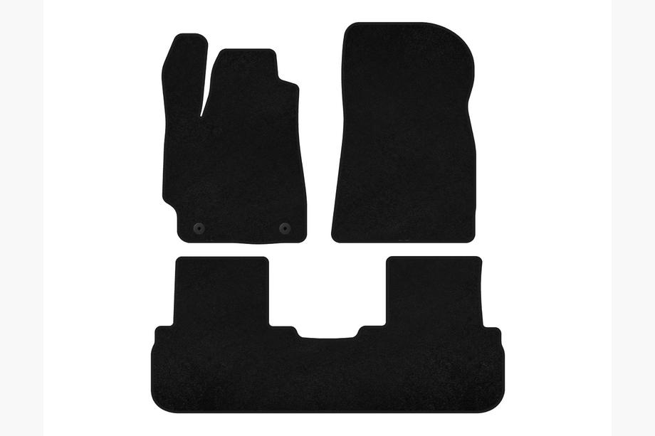 Toyota Highlander 2008-2013 Covorase textile Classic (2 randuri, Negru) Image