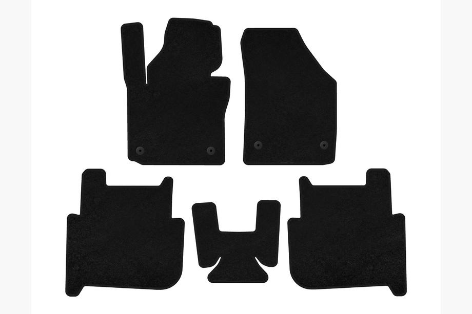 Volkswagen Touran 2003-2010 Covorase textile Classic (2 randuri, 2006-2010, 7 locuri, Negru) Foto 1