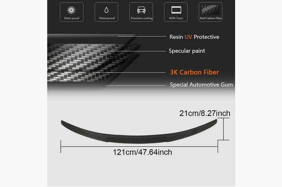 BMW 1 Series E81/E82/E87/E88 2004-2011 Spoiler M4-Style (pentru E82, carbon) Foto 7
