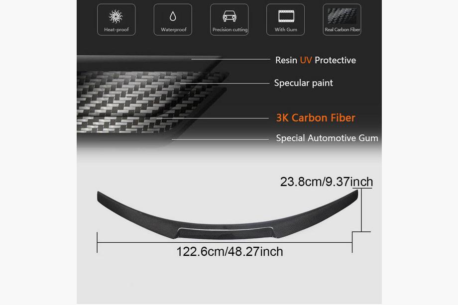 BMW 2 Series F22/F23 2014-2021 Spoiler M4-Style (pentru F23, carbon) Foto 5