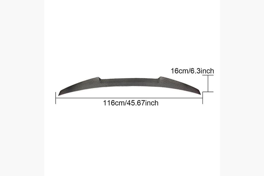 BMW 3 Series E46 1998-2006 Spoiler M4-Style (pentru SD, carbon) Foto 4