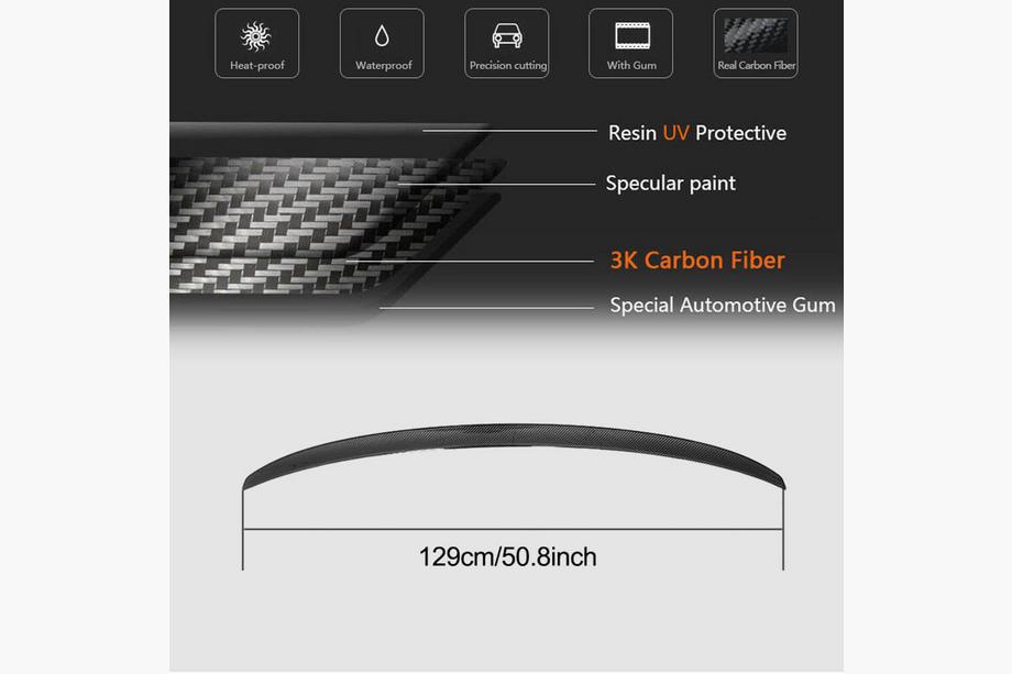 BMW Seria 5 G30/G31 2017–2023 Spoiler V4 (pentru G30/F90, Carbon) Foto 6