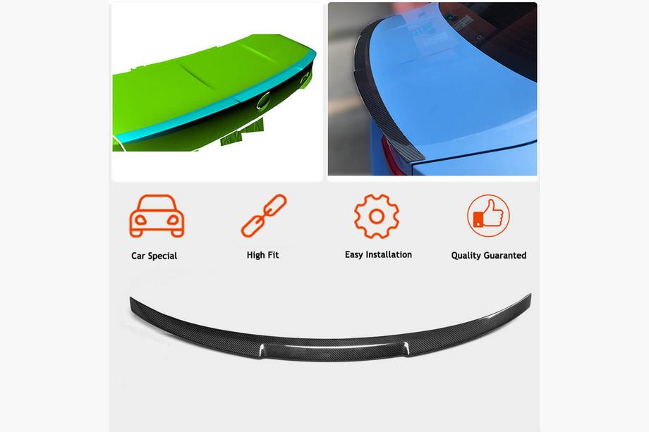 BMW 4 Series F32/F33/F36 2012-2020 Spoiler M4-Style V4 (pentru F82, Carbon) Foto 2