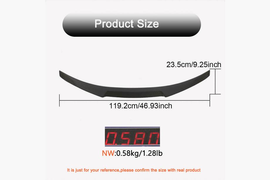 BMW 4 Series F32/F33/F36 2012-2020 Spoiler M4-Style V2 (pentru F82, Carbon) Foto 4