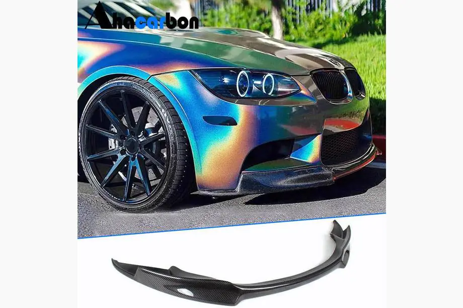 BMW 3 Series E92/E93 2006–2013 Lip Bara Fata V-Style (pentru M3, Carbon) Foto 1