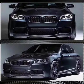 Lip bara fata V1 pentru F10 M5, Carbon foto 4