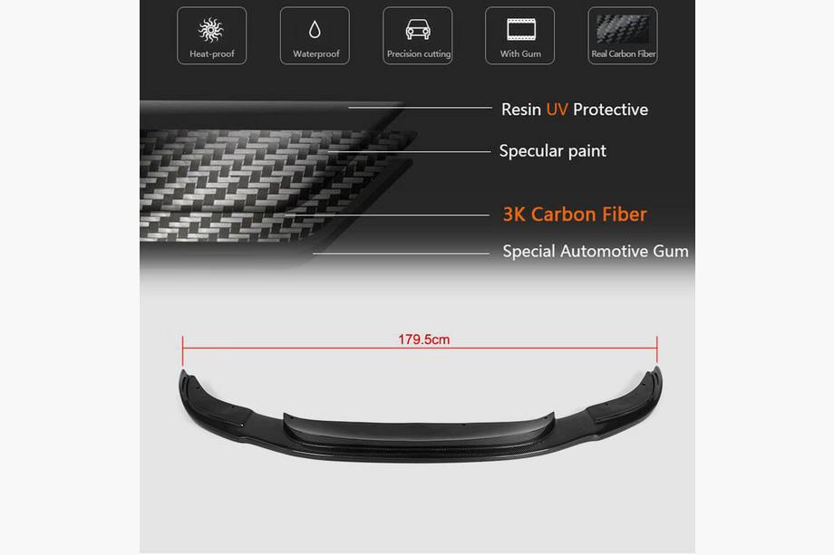 BMW 5 Series F10/F11 2010–2016 Lip bara fata V3 pentru F10 M5, Carbon Foto 5