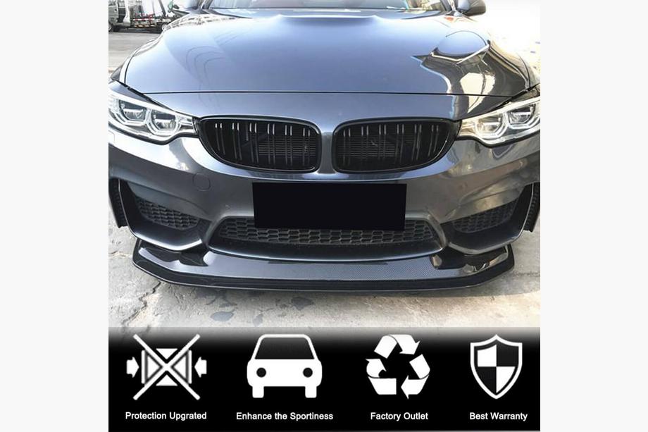 BMW 3 Series F30/F31 2012-2019 Lip bara fata V3 pentru F80 Carbon Foto 2