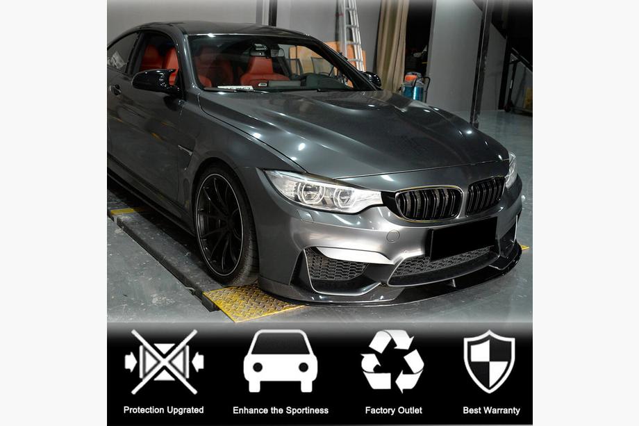 BMW 3 Series F30/F31 2012-2019 Lip bara fata V2 pentru F80 Carbon Foto 2