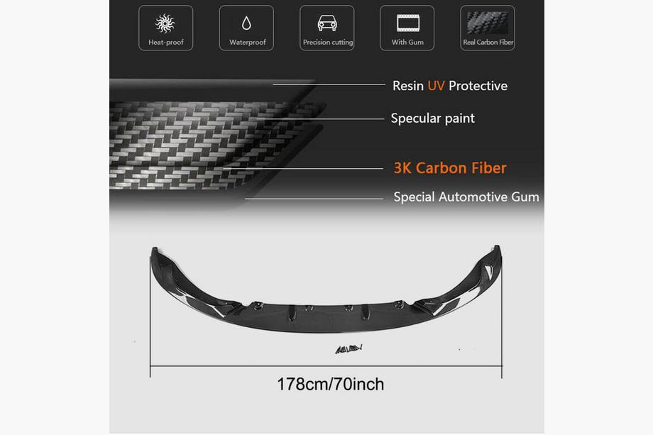 BMW 3 Series F30/F31 2012-2019 Lip bara fata V1 pentru F80 Carbon Foto 7