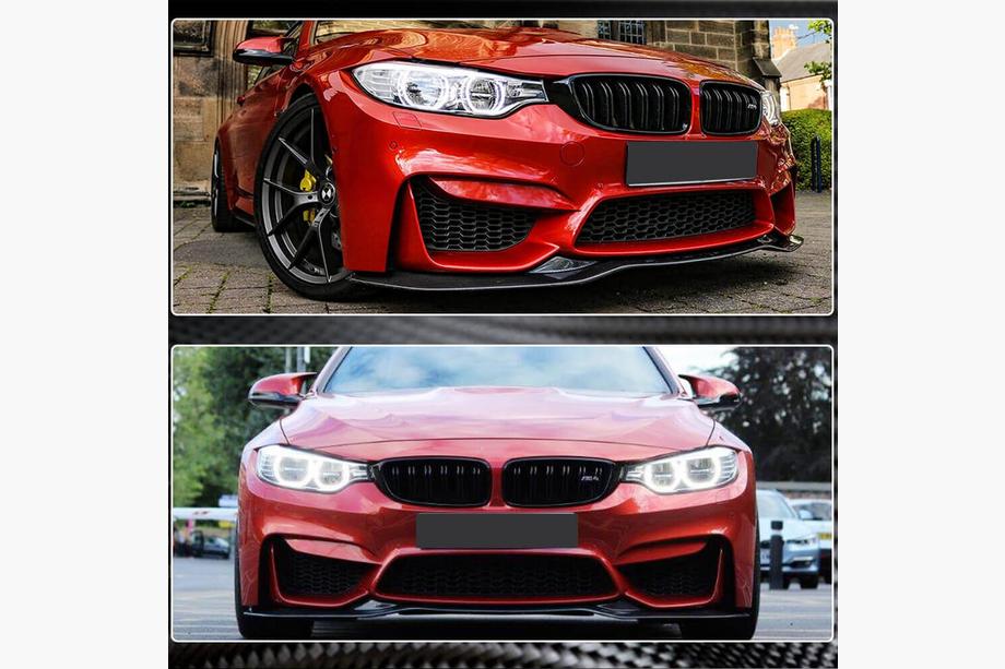 BMW 3 Series F30/F31 2012-2019 Lip bara fata V9 pentru F80 Carbon Foto 3