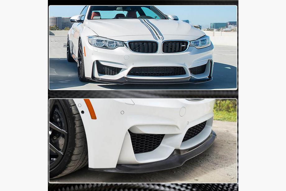BMW 3 Series F30/F31 2012-2019 Lip bara fata V11 pentru F80, Carbon Foto 5