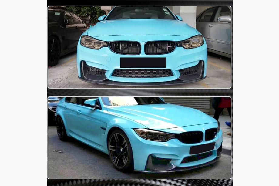 BMW 3 Series F30/F31 2012-2019 Lip Bara Fata V13 (pentru F80, Carbon) Foto 4
