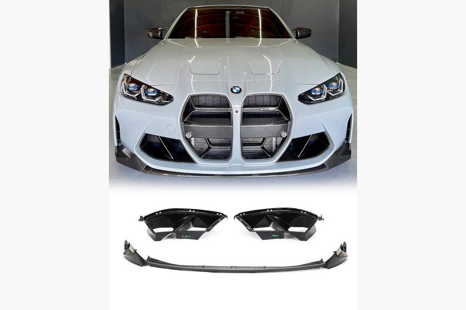 BMW 3 Series G20/G21 2018- Lip bara fata V5 pentru G80 Carbon Foto 1