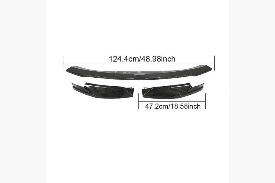 BMW 3 Series G20/G21 2018- Lip bara fata V10 (pentru G80, Carbon) Foto 4