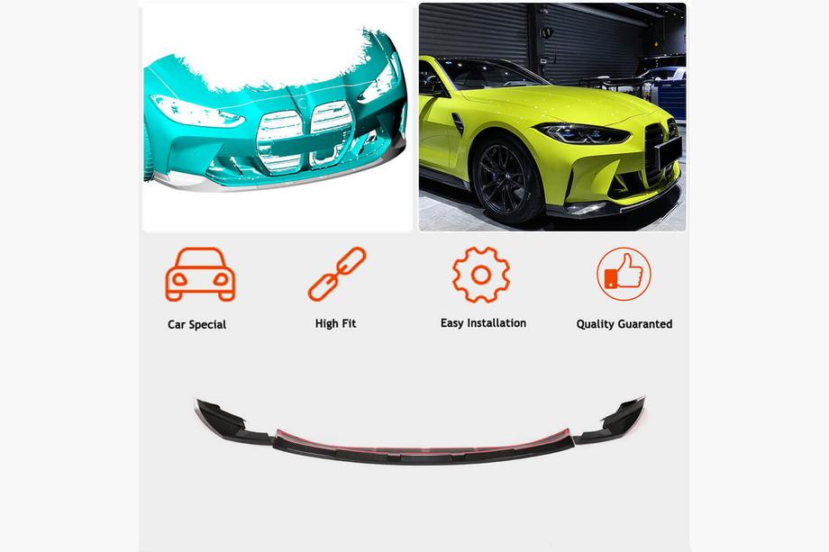 BMW 4 Series G22/23/26 2020- Lip bara fata V3 (pentru G82/G83, Carbon) Foto 2