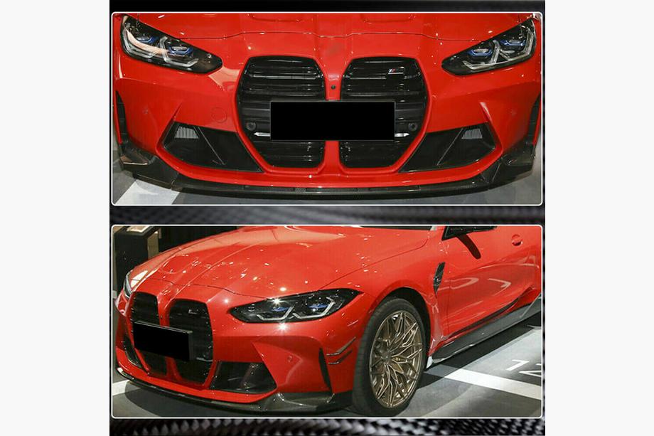 BMW 4 Series G22/23/26 2020- Lip bara fata V3 (pentru G82/G83, Carbon) Foto 4