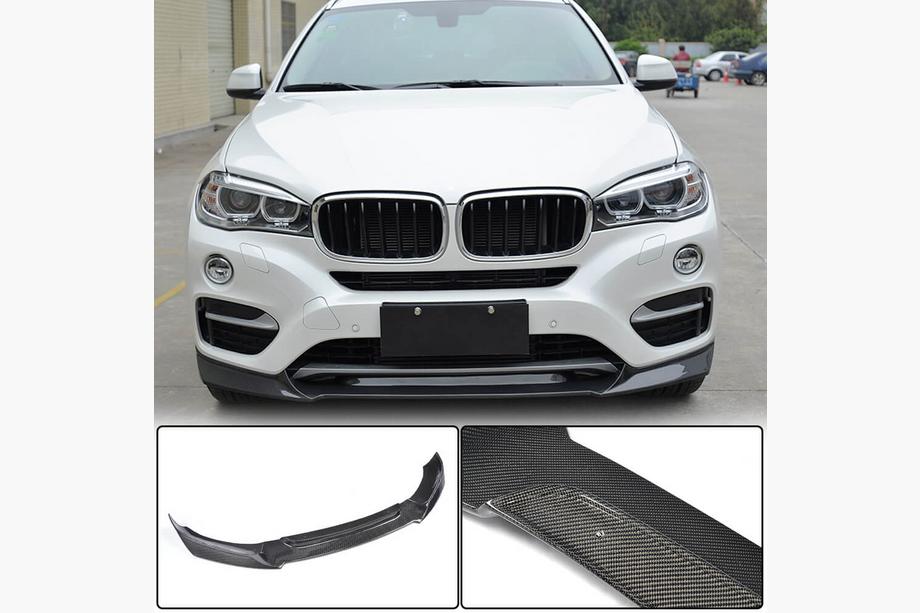 BMW X6 F16 2014-2019 Prelungire bara fata Lip V2 (pentru Base, Carbon) Foto 2