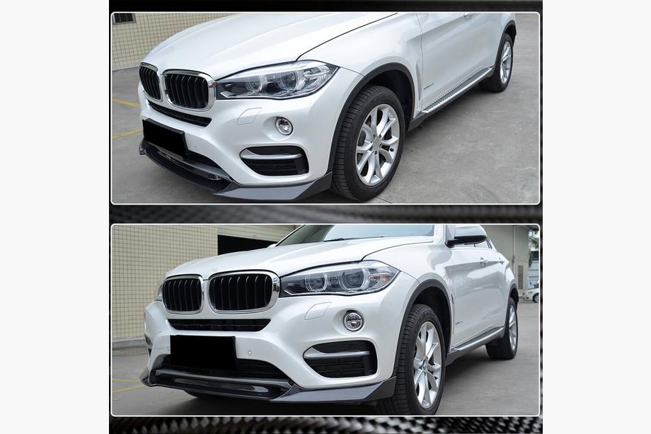 BMW X6 F16 2014-2019 Prelungire bara fata Lip V2 (pentru Base, Carbon) Foto 4