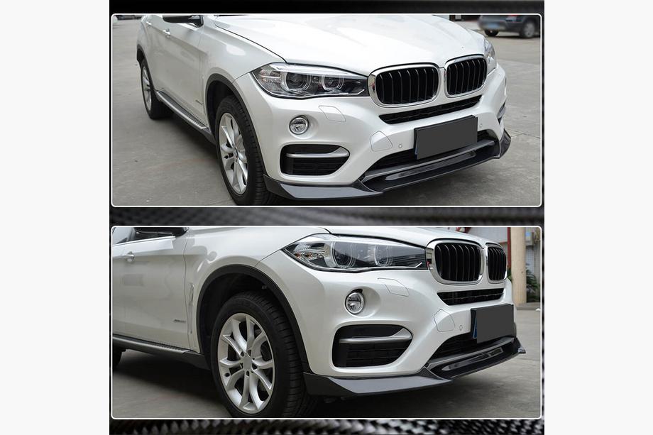 BMW X6 F16 2014-2019 Prelungire bara fata Lip V2 (pentru Base, Carbon) Foto 5