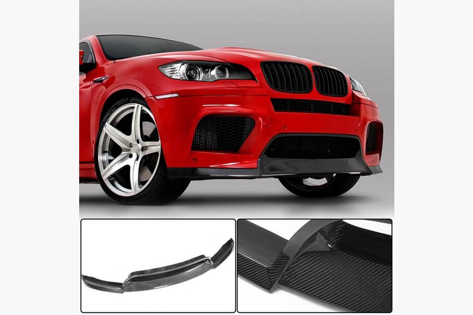 BMW X6 E71 2008–2014 Prelungire bara fata Lip V2 pentru X6M, carbon Foto 1