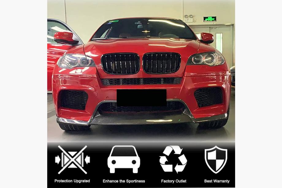 BMW X6 E71 2008–2014 Prelungire bara fata Lip V2 pentru X6M, carbon Foto 2