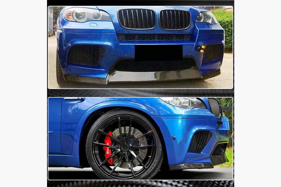 BMW X6 E71 2008–2014 Prelungire bara fata Lip V2 pentru X6M, carbon Foto 4