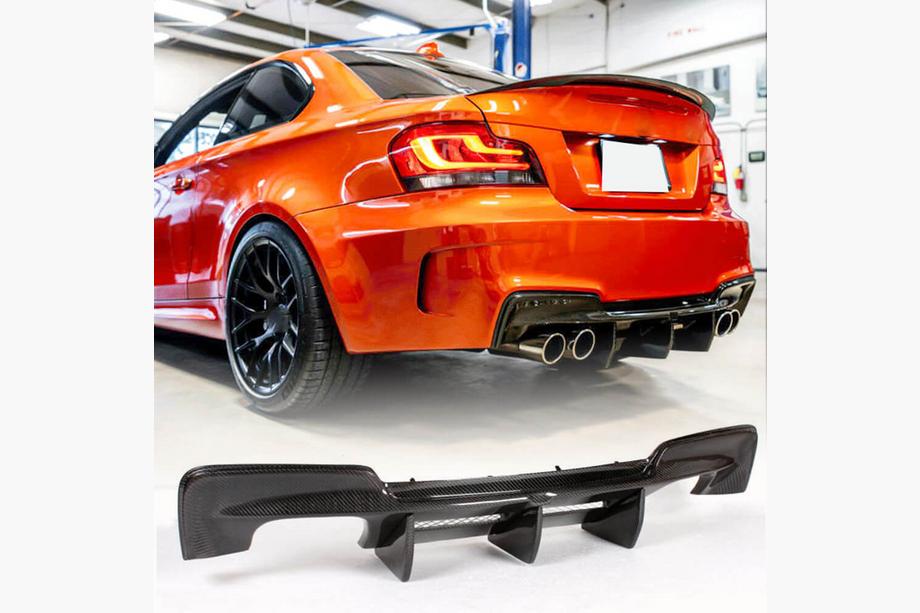 BMW 1 Series E81/E82/E87/E88 2004-2011 Difuzor bara spate (pentru 1M E82, Carbon) Image