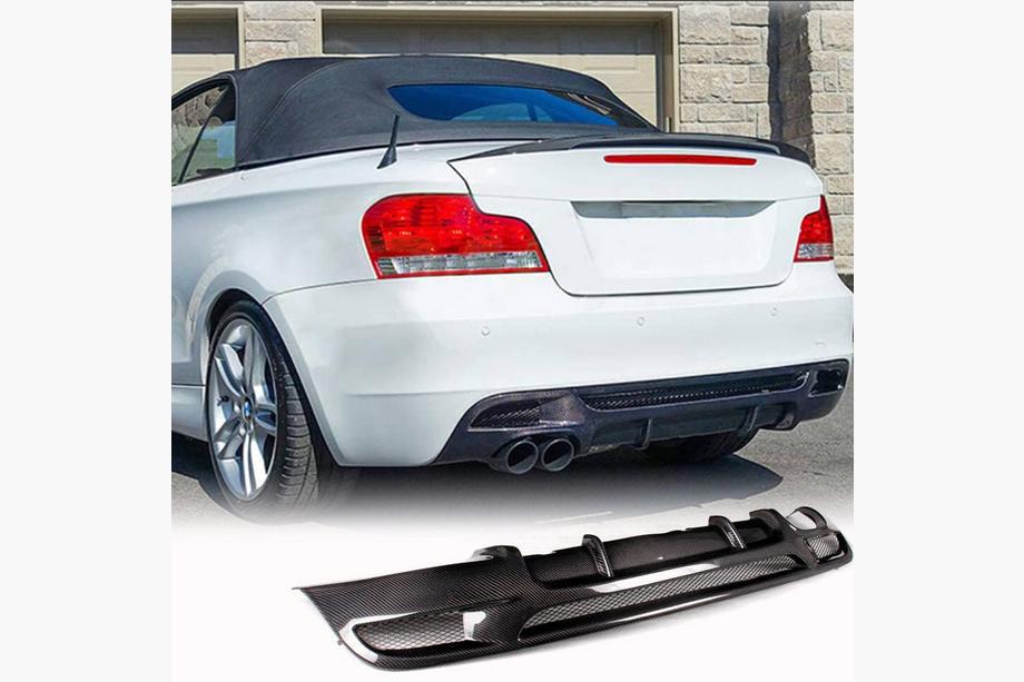 BMW 1 Series E81/E82/E87/E88 2004-2011 Difuzor Bara Spate V2 (pentru E82/E88 M-Sport, Carbon) Foto 2