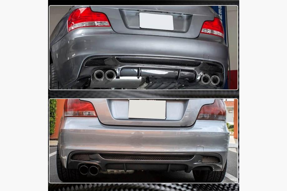 BMW 1 Series E81/E82/E87/E88 2004-2011 Difuzor Bara Spate V2 (pentru E82/E88 M-Sport, Carbon) Foto 10