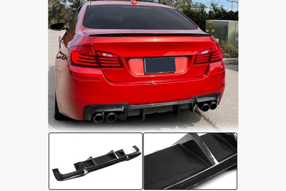 BMW 5 Series F10/F11 2010–2016 Difuzor bara spate Carbon V2 (pentru M5) Foto 1