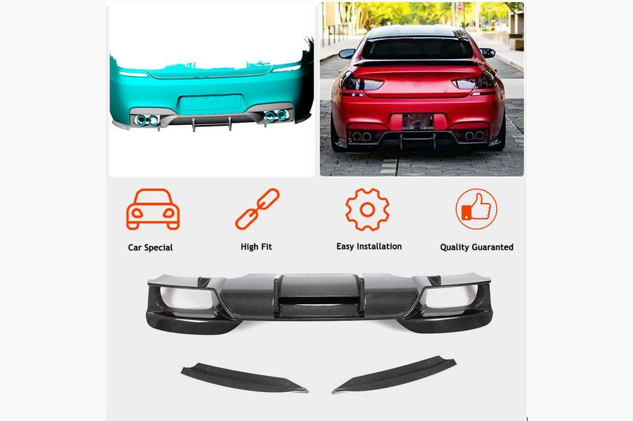 BMW 6 Series F12/F13/F06 2011-2018 Difuzor bara spate FRP V7 (pentru M6) Foto 2