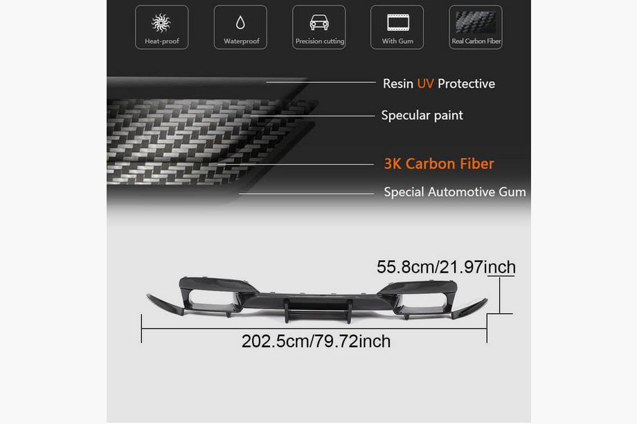 BMW 6 Series F12/F13/F06 2011-2018 Difuzor bara spate FRP V7 (pentru M6) Foto 6