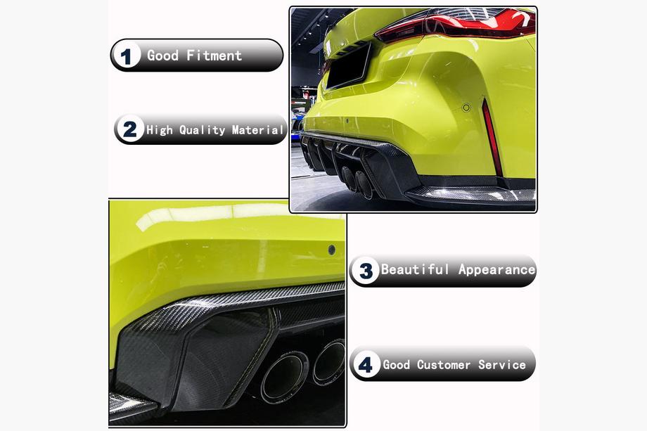BMW 3 Series G20/G21 2018- Difuzor Bara Spate V3 (pentru G80, Carbon) Foto 3