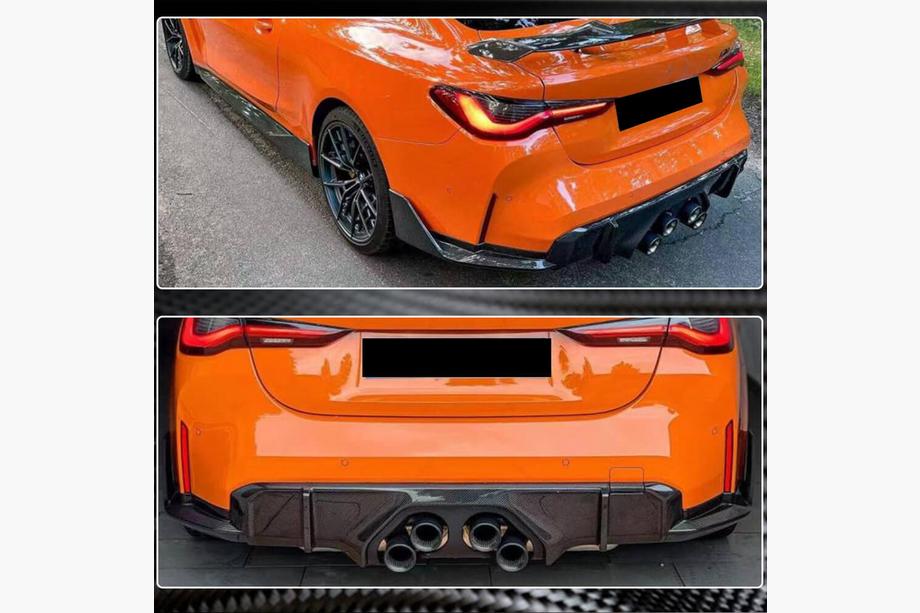 BMW 4 Series G22/23/26 2020- Difuzor Bara Spate V2 (pentru G82/G83, Carbon) Foto 3