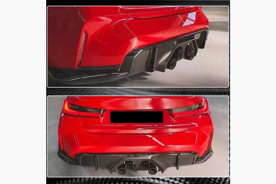 BMW 4 Series G22/23/26 2020- Difuzor Bara Spate V2 (pentru G82/G83, Carbon) Foto 4